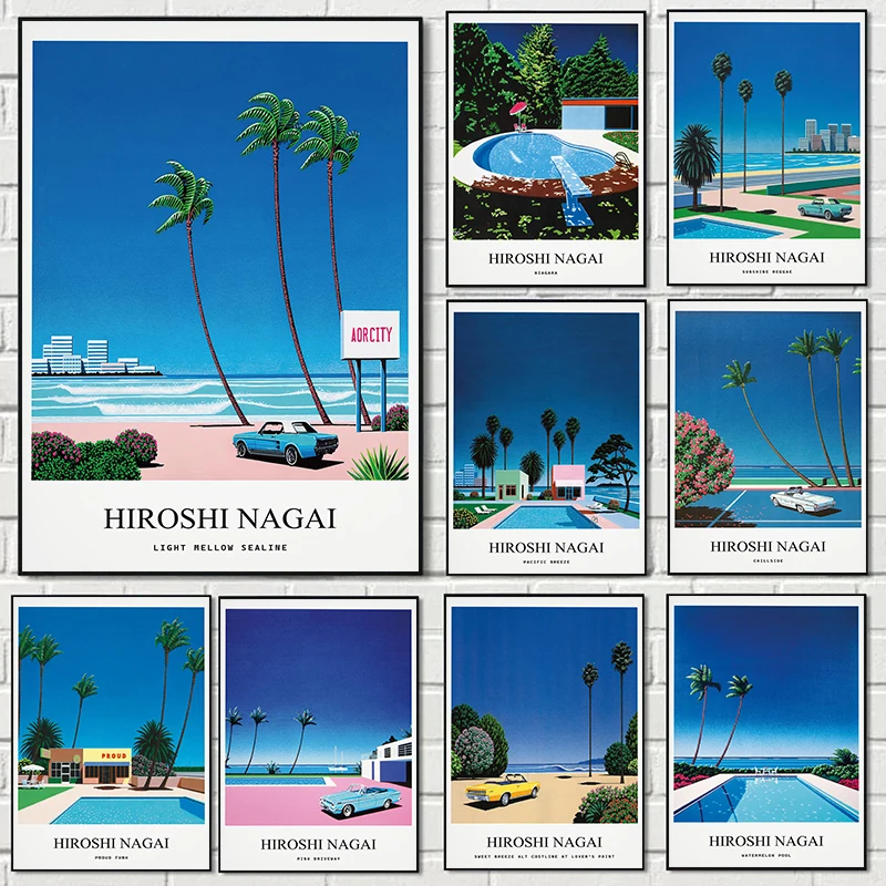 Photography Art - Vintage Nagai Hiroshi Vaporwave Japan Beach