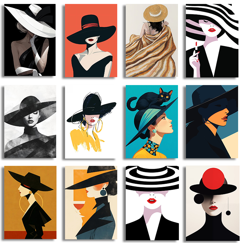Photography Trend - 1pc frameless canvas Fashion Beauty Woman