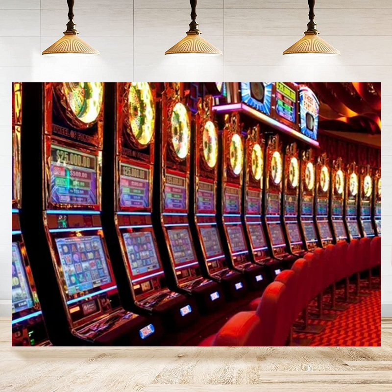 Photography Winner - Gaming Slot Machines Photography Backdrop Luck