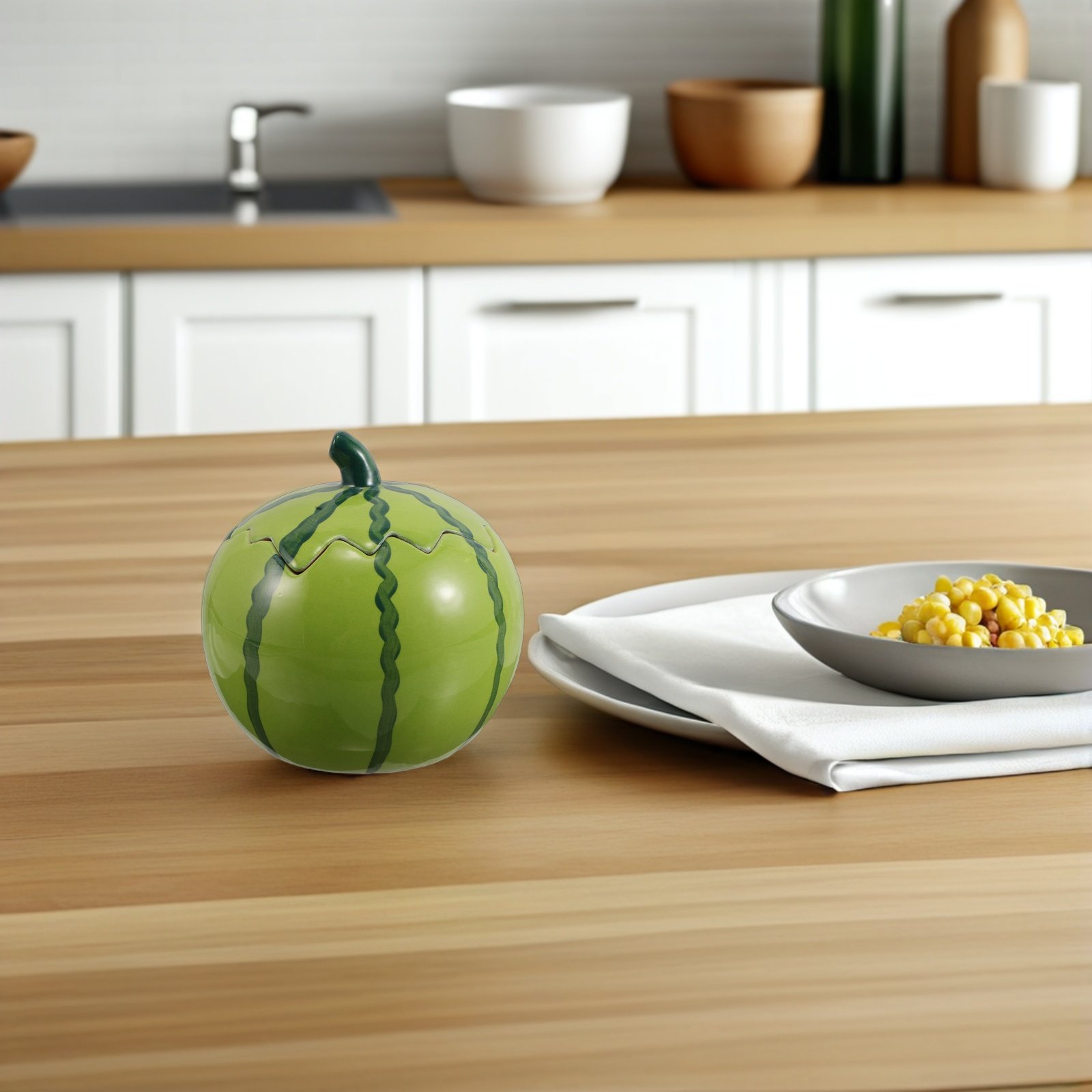 Photography Of Food - Unique Watermelon Ceramic Bowl with Lid