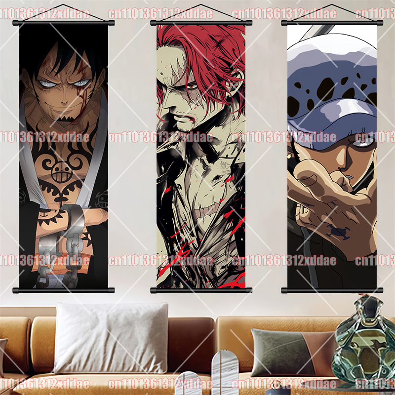Photography Interior - Anime One Piece Scroll Painting Luffy