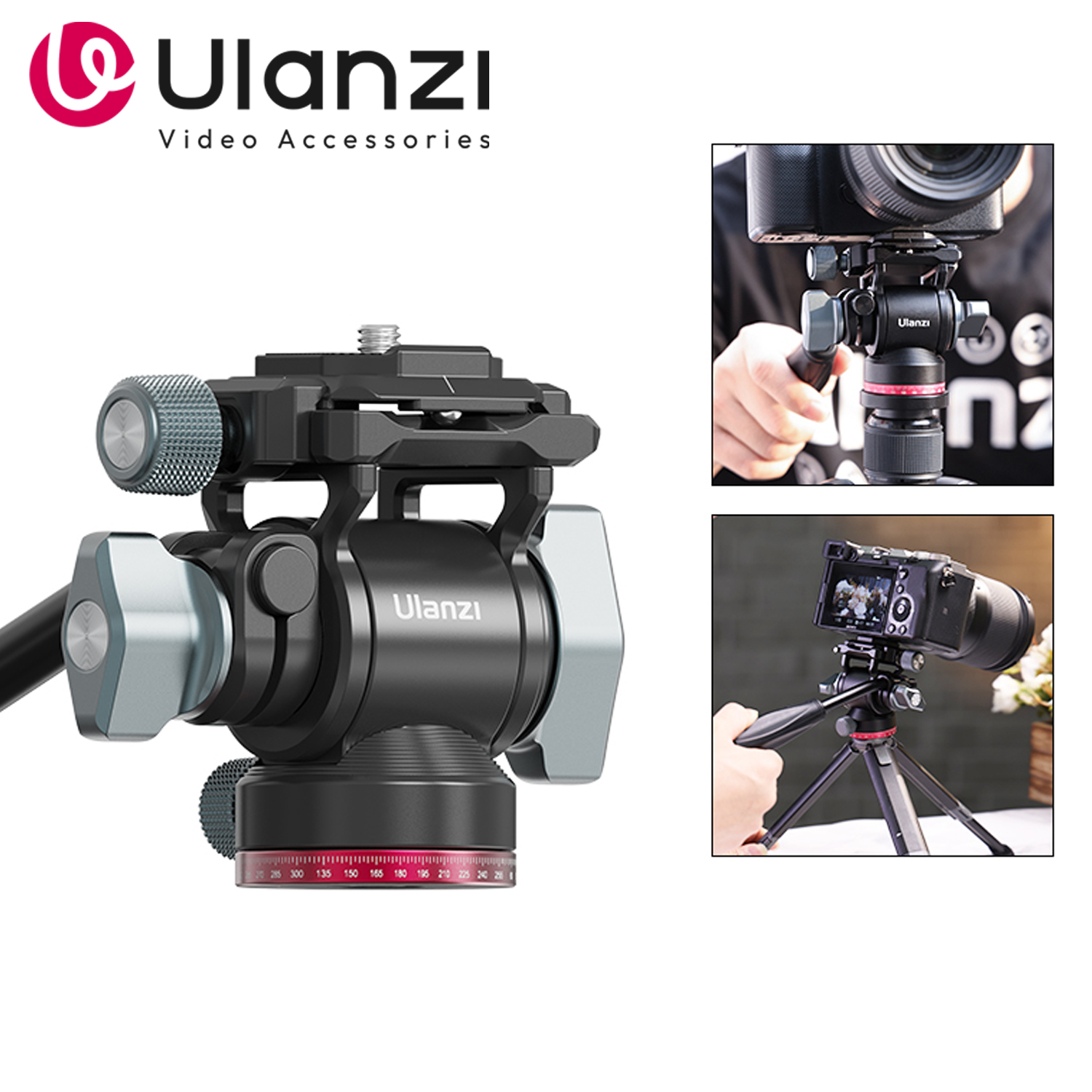 Fluid Head Tripod - Ulanzi U-190 U190 Panoramic Tripod Head