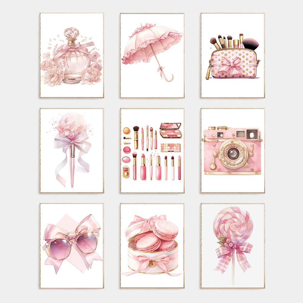 Photography Trend - Pink Fashion Makeup Dessert Still Life