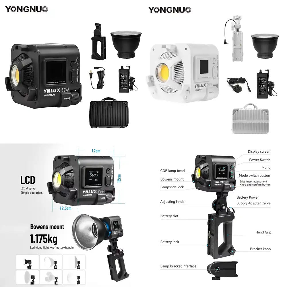 Photography Video - YONGNUO YNLUX100 100W 3200K-5600K Compact Handheld