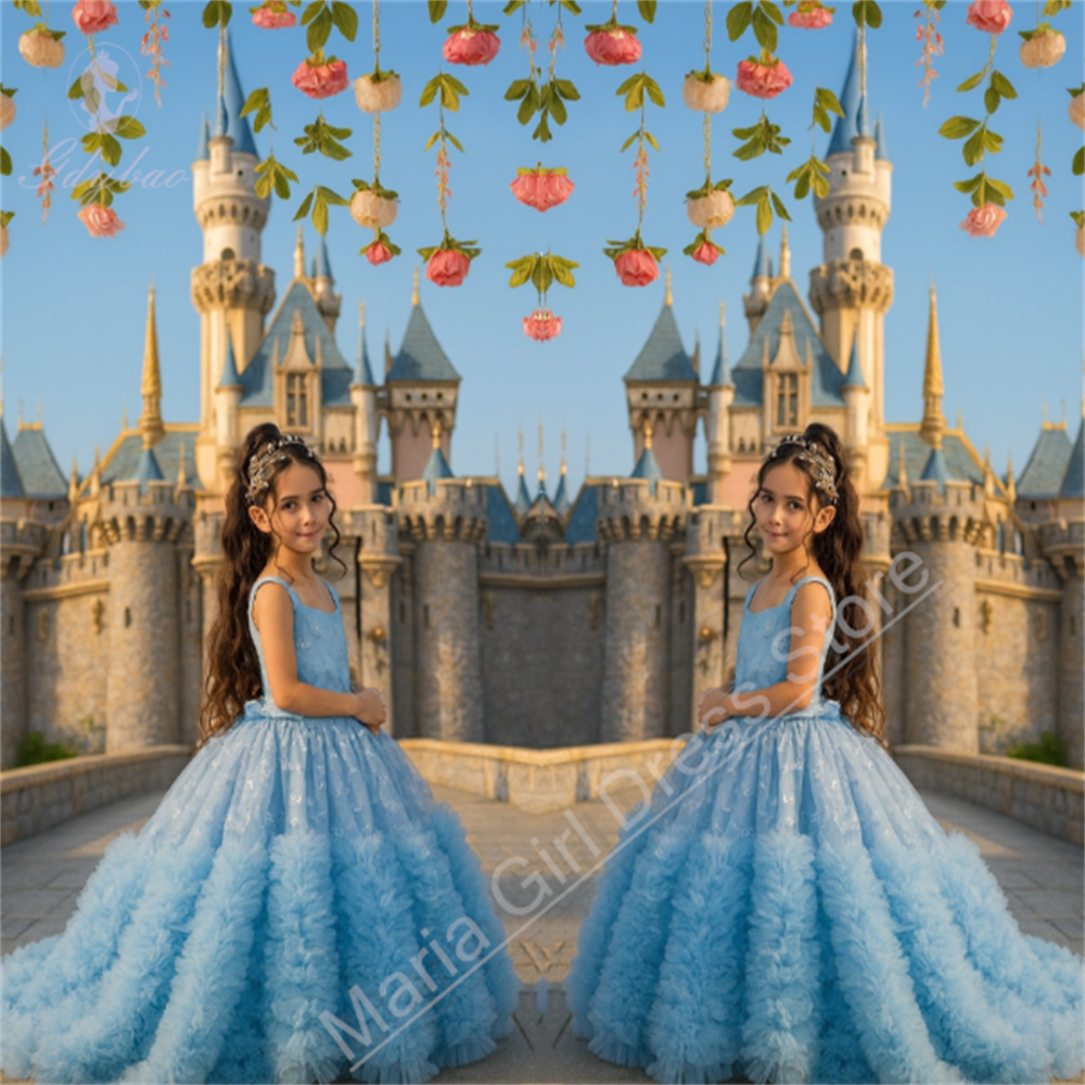 Photography Contest - Kids Girls Wedding Party Dresses Fluffy