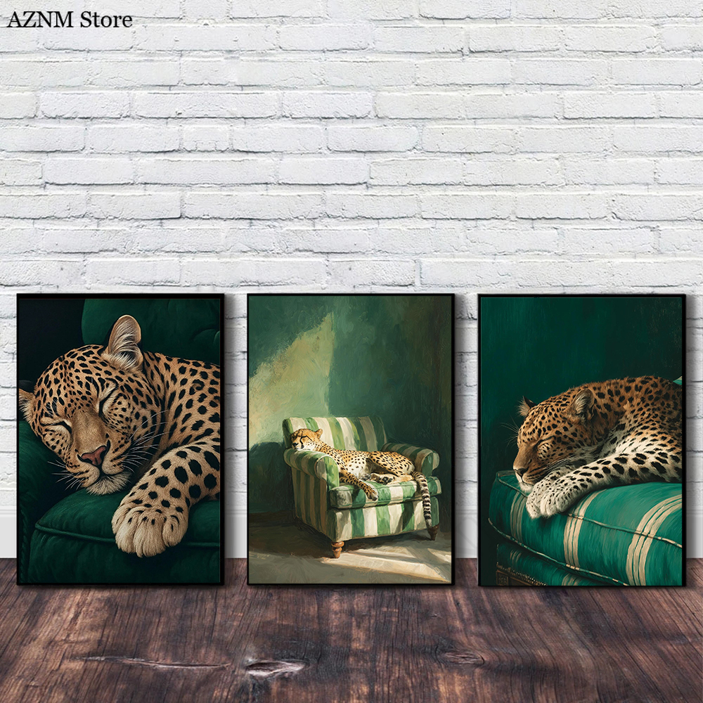 Photography Trend - Trendy Cheetah Art Print Poster Emerald