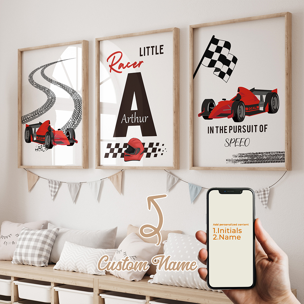 Photography Interior - 3pcs Personalized Custom Name Cartoon Child