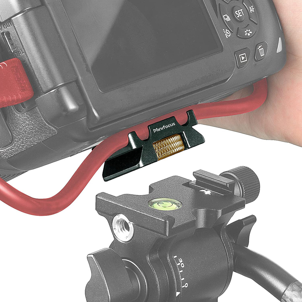 Fluid Head Tripod - Camera Cable Clamp with Arca Swiss