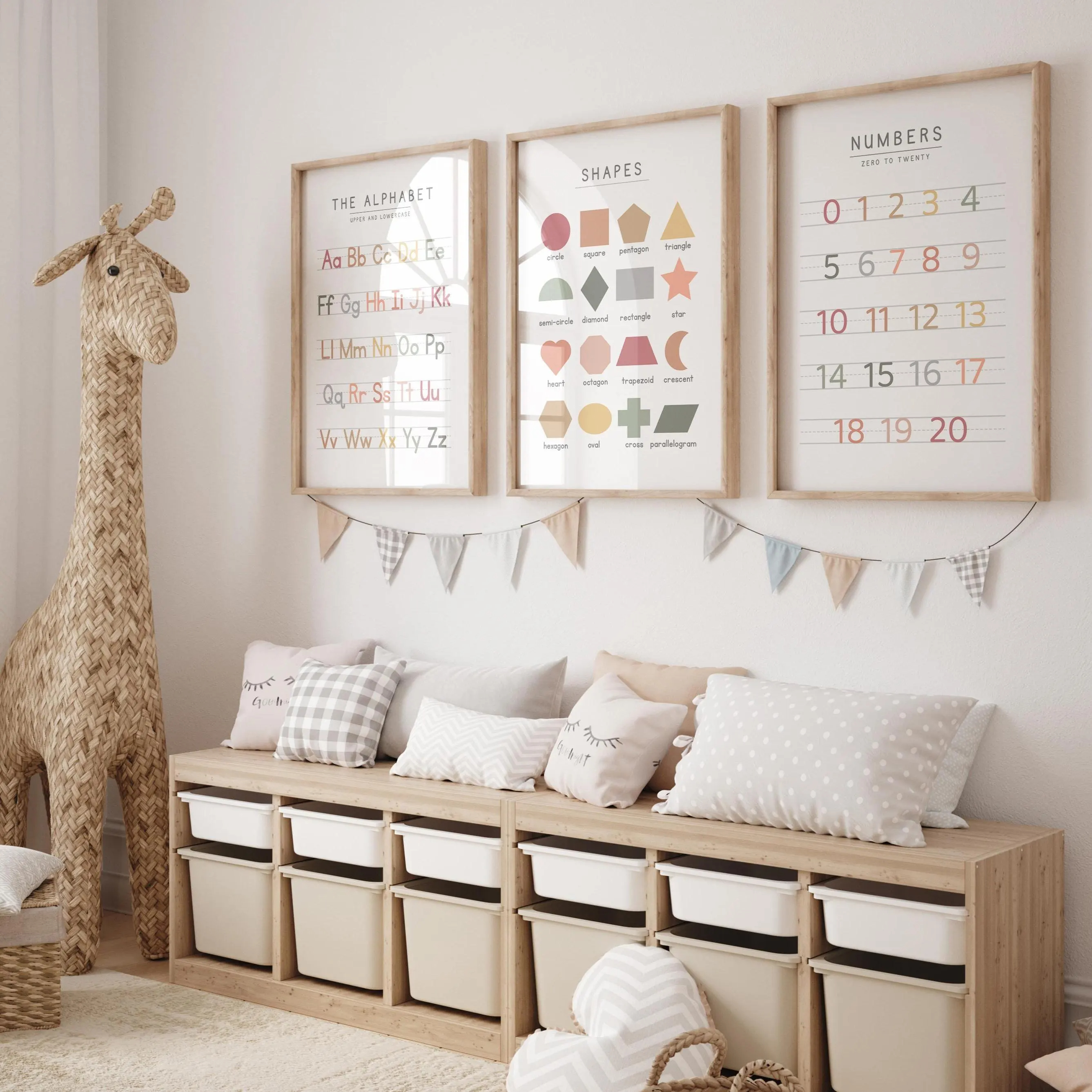 Photography Font - 3pcs Gender-Neutral Alphabet and Number Learning
