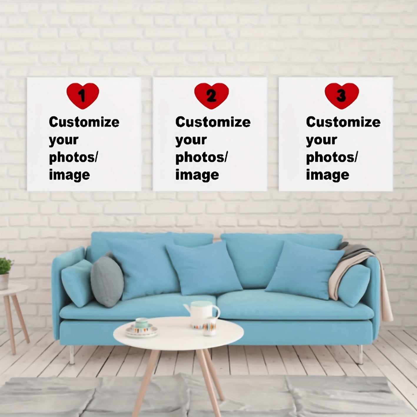 Photography Interior - 3pcs/set Custom Square Canvas Poster Personalized