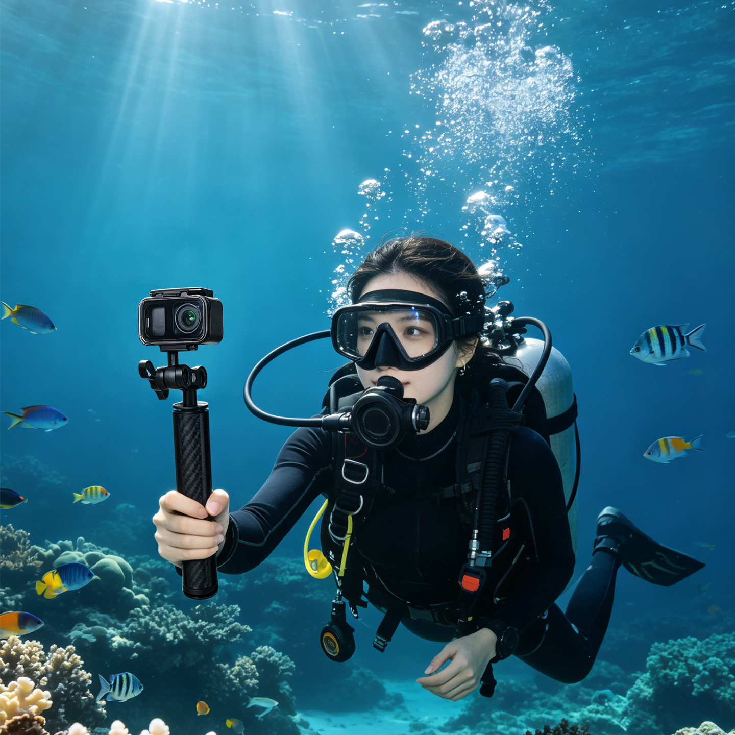 Underwater Diving Case for DJI - Fluid Head Tripod ulasan dan harga