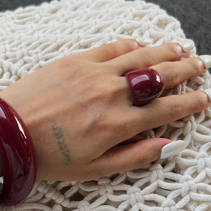 Irregular Resin Ring for Women - Photography Trend ulasan dan harga