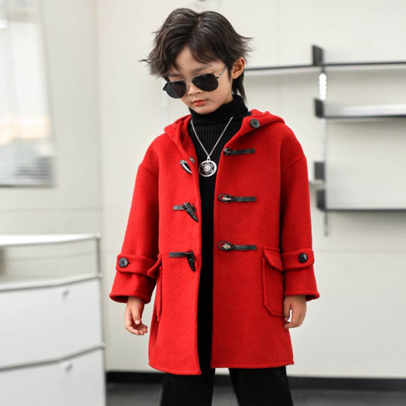 Children Winter Red Green Wool - Photography Jacket ulasan dan harga