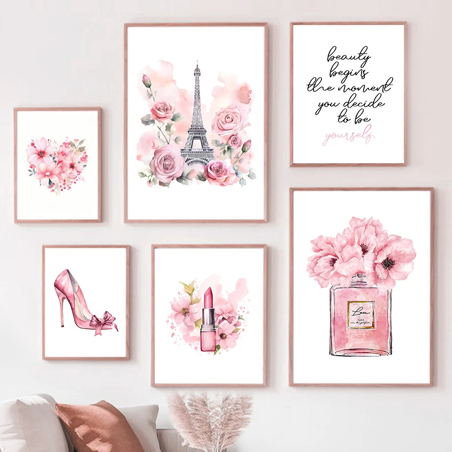 Paris Fashion Art Poster Pink  - Photography Trend ulasan dan harga