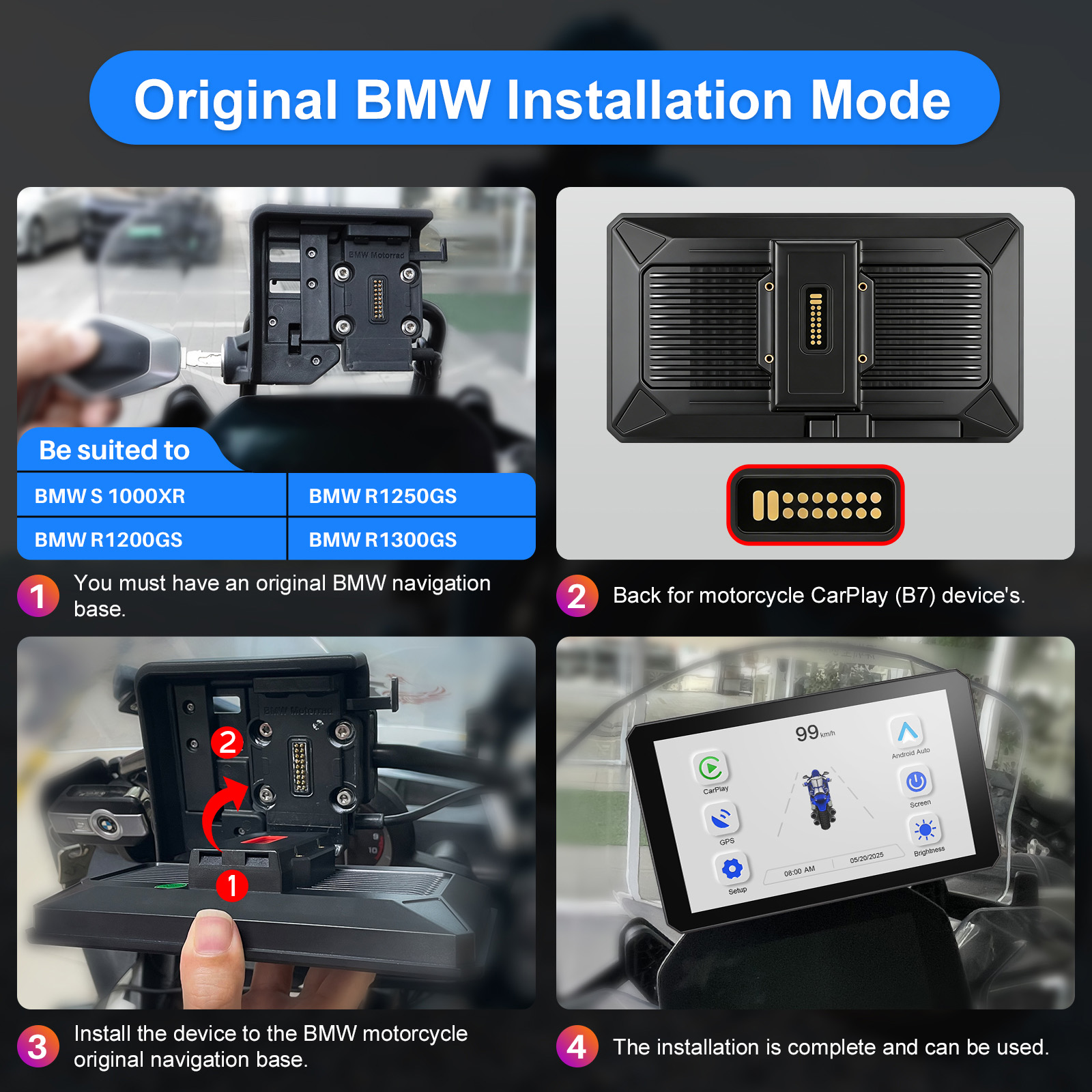 Carplay for BMW XR M1000 R1200 - Photography Digital ulasan dan harga