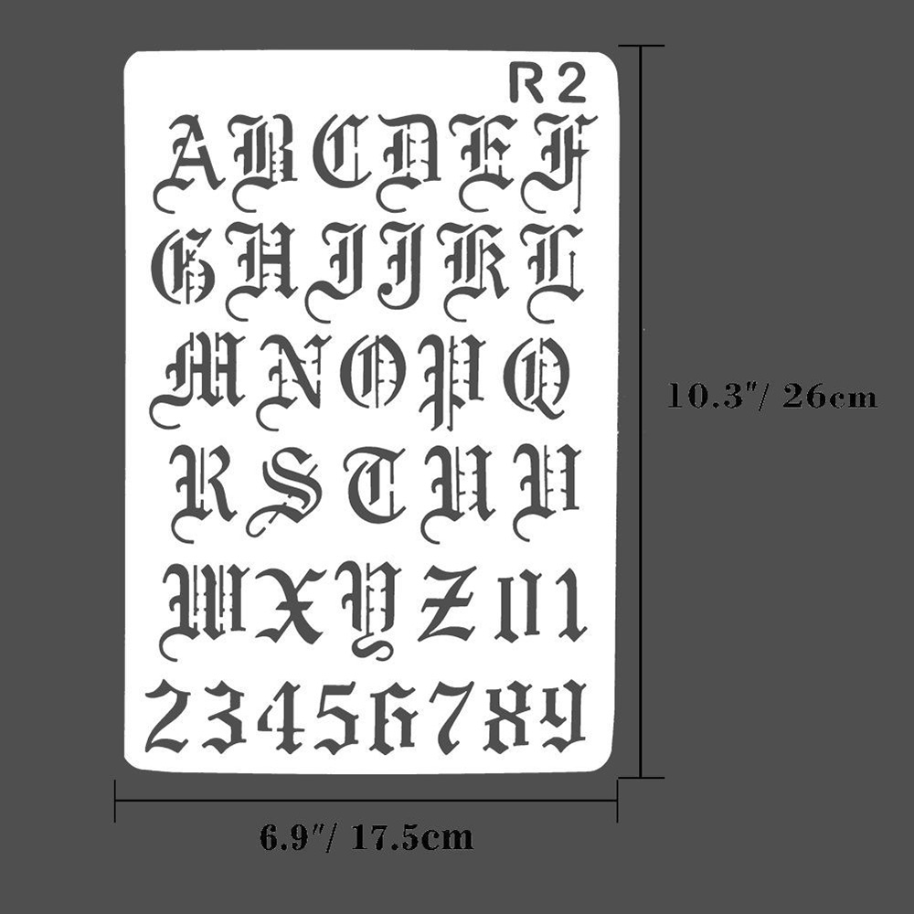 New Hollow Layering Stencils W - Photography Font ulasan dan harga