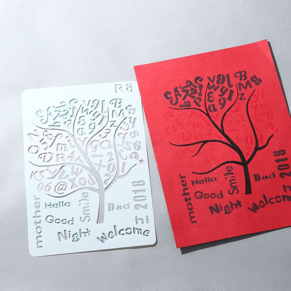 New Hollow Layering Stencils W - Photography Font ulasan dan harga