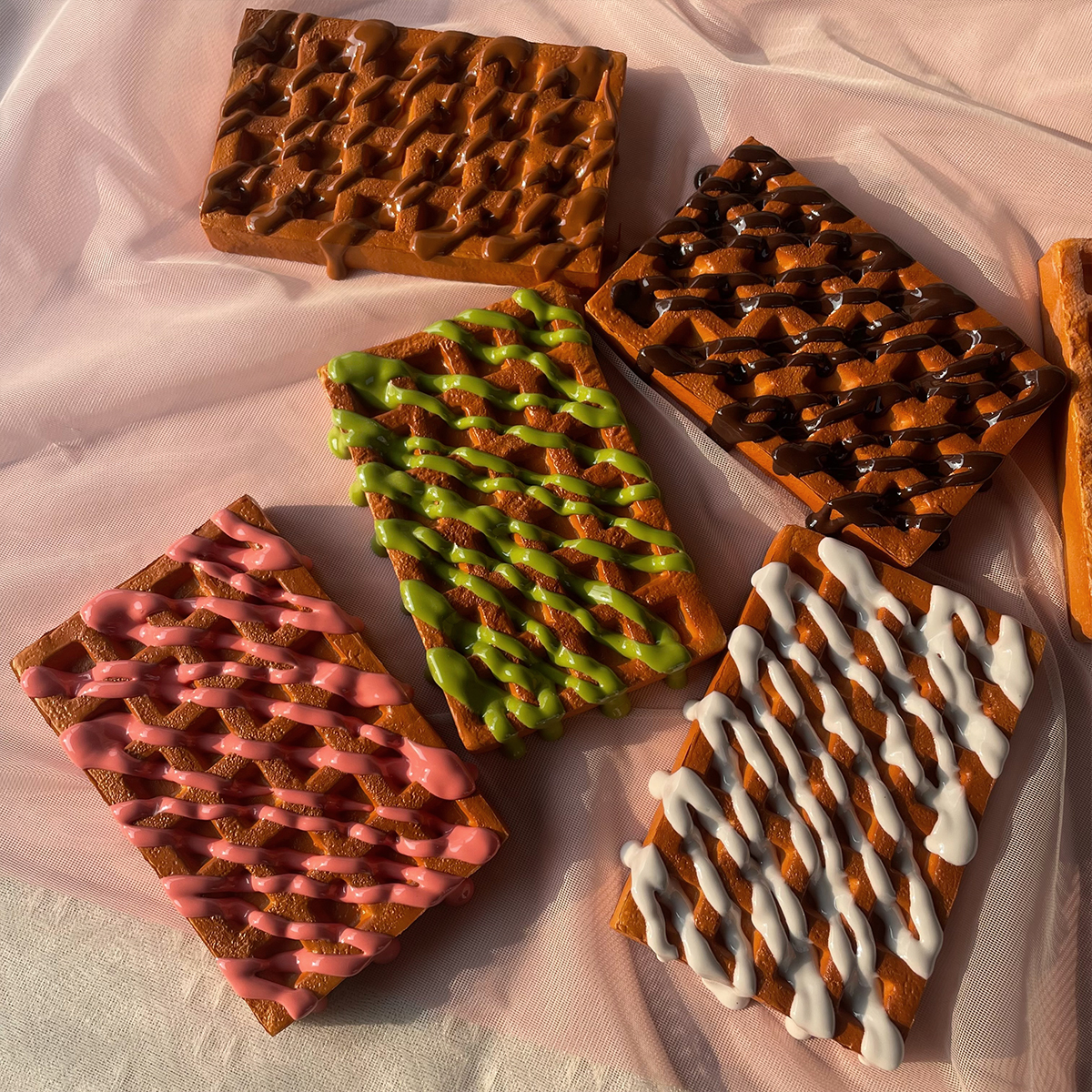 16x10cm PU Fake Jam Waffle, Re - Photography Of Food ulasan dan harga