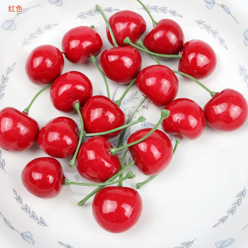 30Pcs Fake Cherry Simulation C - Photography Of Food ulasan dan harga