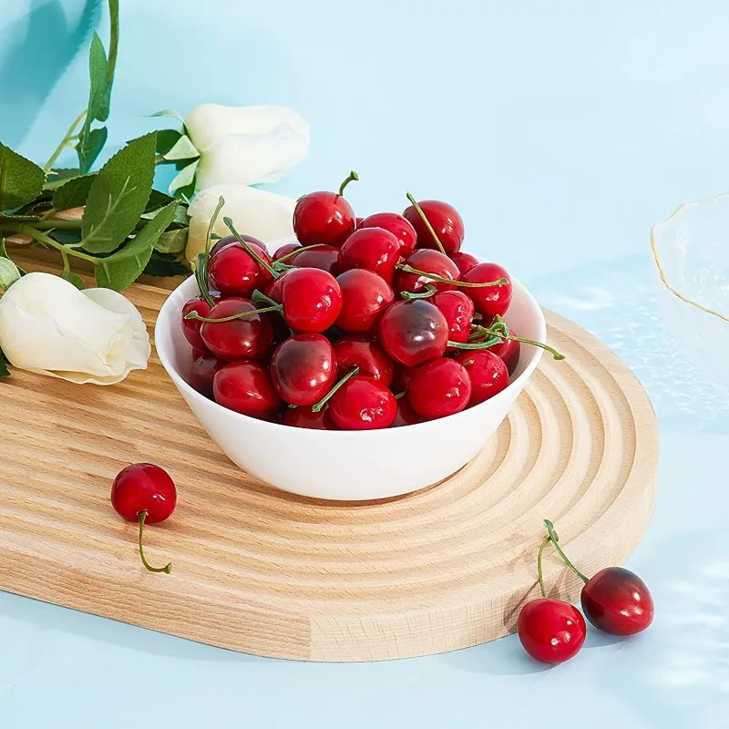30Pcs Fake Cherry Simulation C - Photography Of Food ulasan dan harga