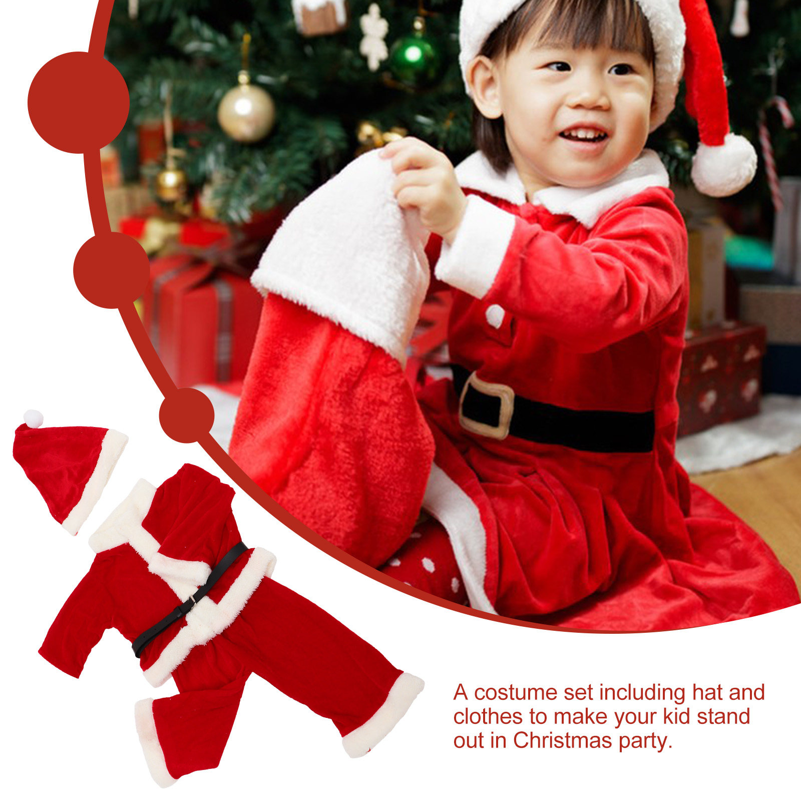 1Set Santa Costume for Boy Chr - Photography Jacket ulasan dan harga