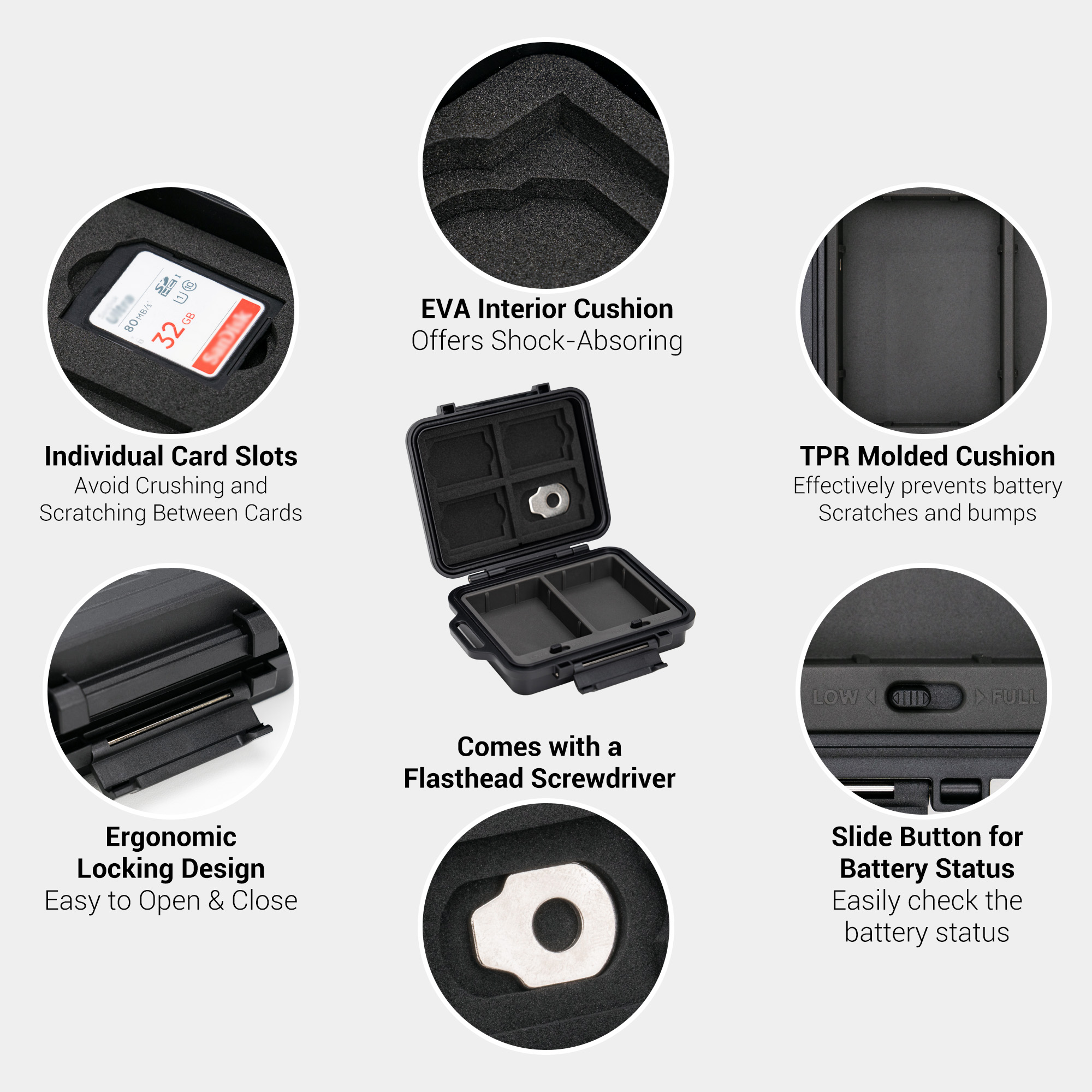 JJC Camera Battery Memory Card - Memory Card Case ulasan dan harga