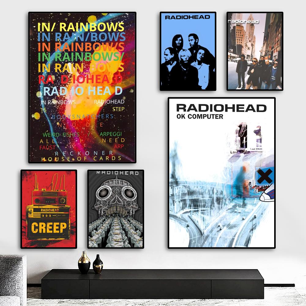 R-Radiohead Band Rainbow Paint - Photography Art ulasan dan harga