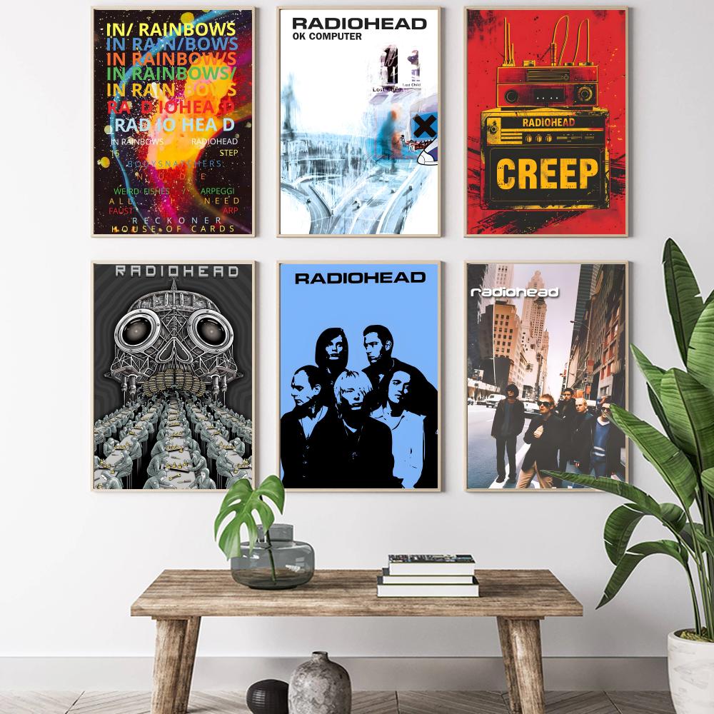 R-Radiohead Band Rainbow Paint - Photography Art ulasan dan harga