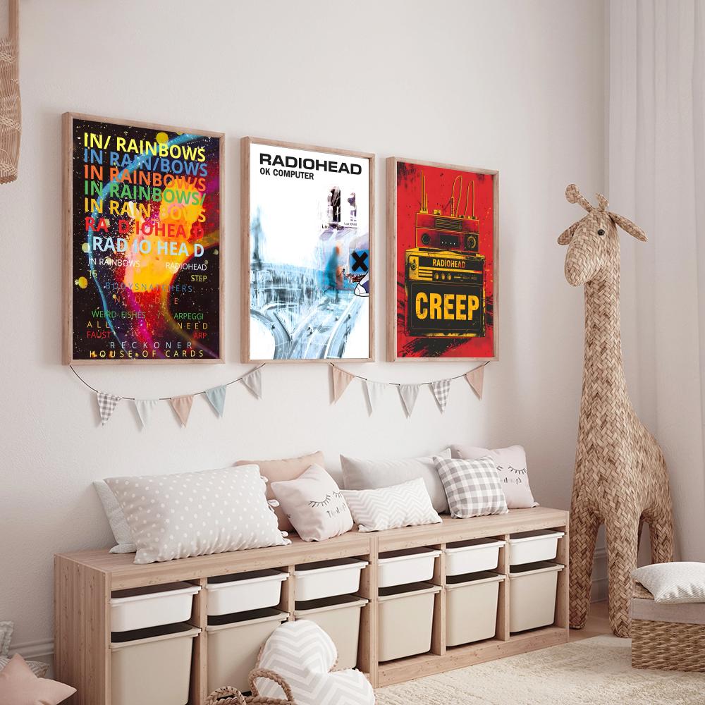 R-Radiohead Band Rainbow Paint - Photography Art ulasan dan harga