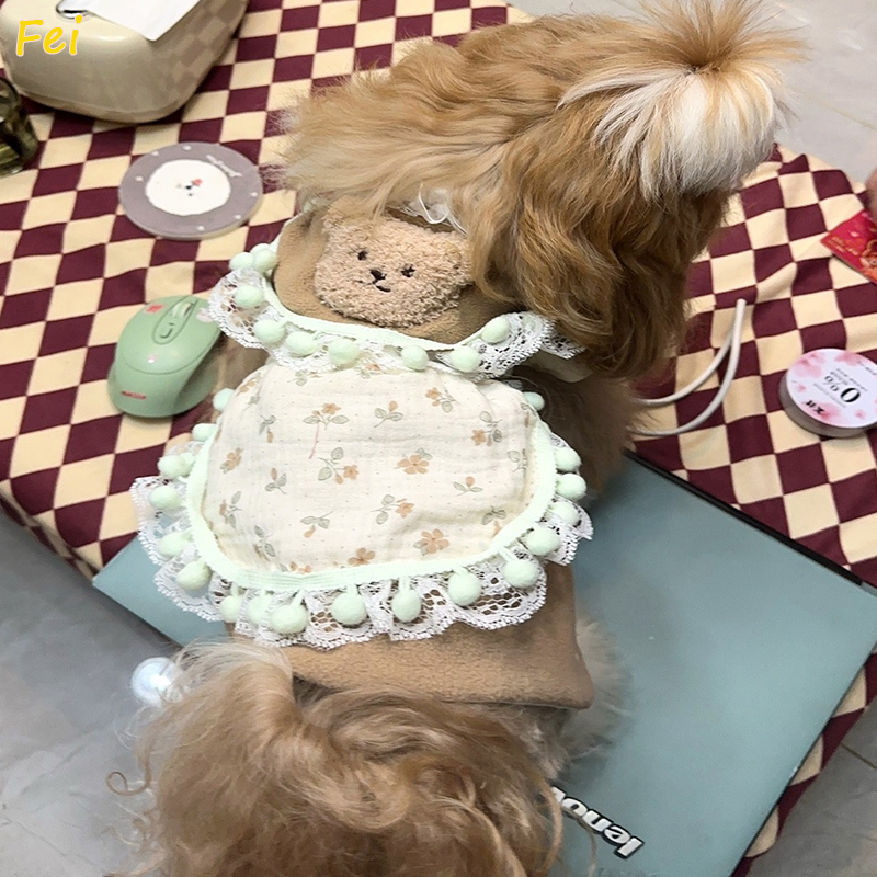 Bear Print Polar Dog Coat Wint - Photography Jacket ulasan dan harga
