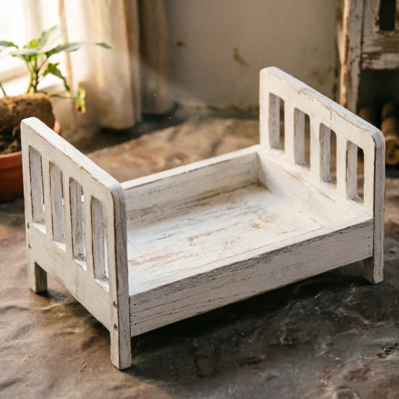 Infant Posing Sofa Retro Wood  - Photography Video ulasan dan harga