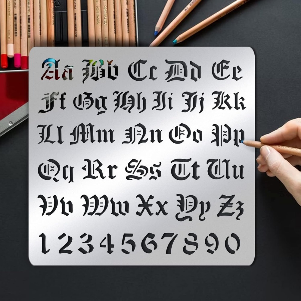 Matte Metal Letters Stencils G - Photography Font ulasan dan harga