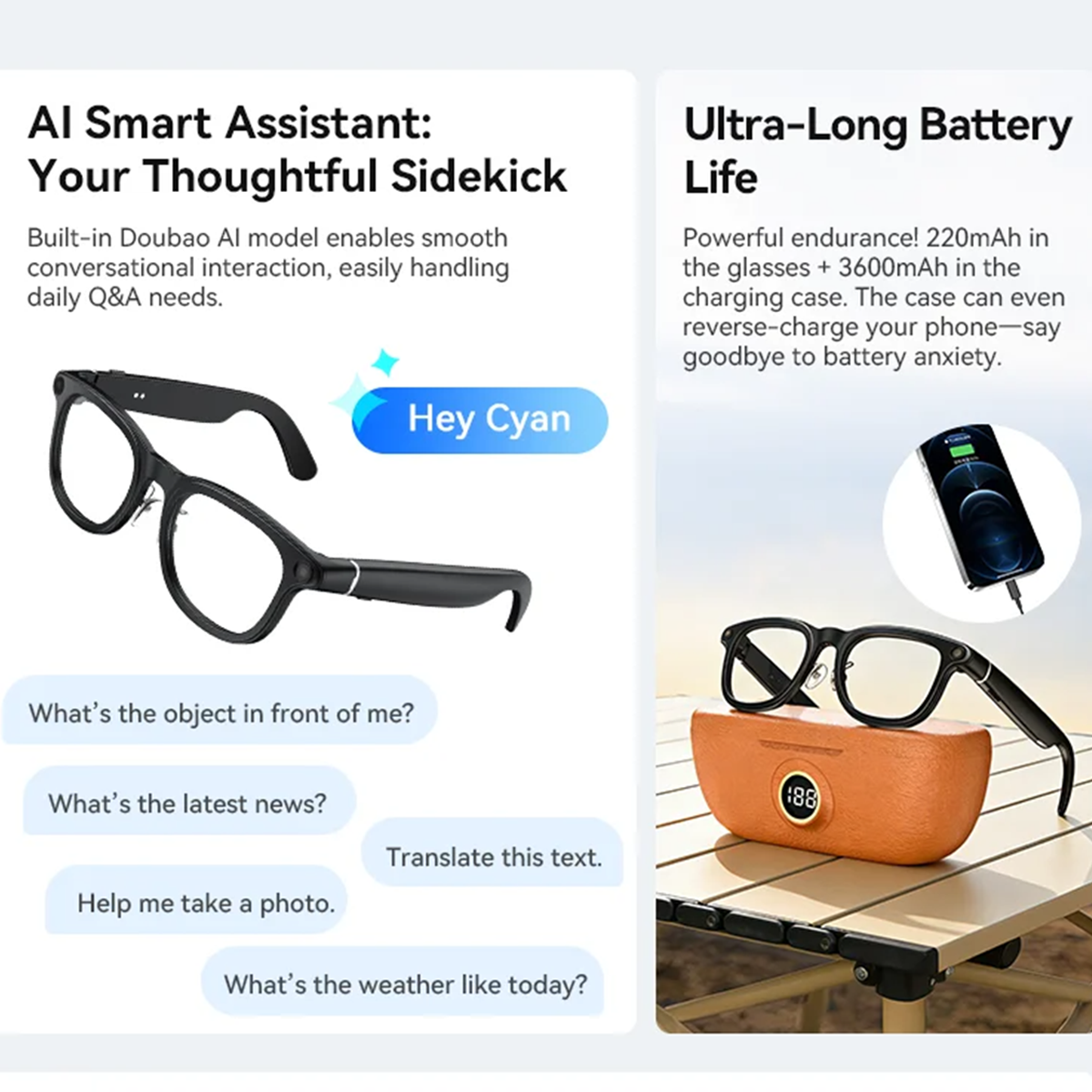 VWAR Smart Glasses with 3600mA - Photography Video ulasan dan harga