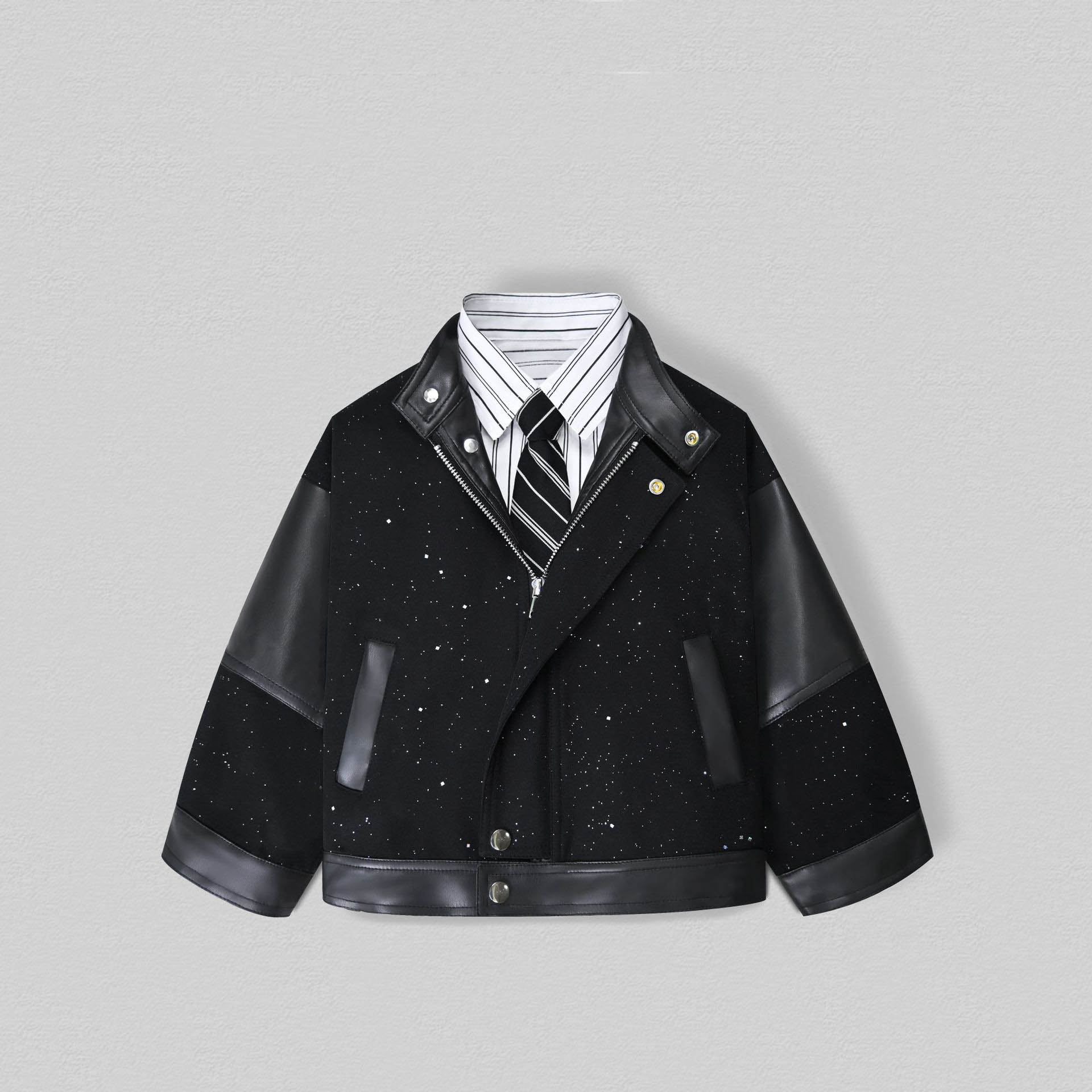 Gentleman Kids Shiny Motorcycl - Photography Jacket ulasan dan harga