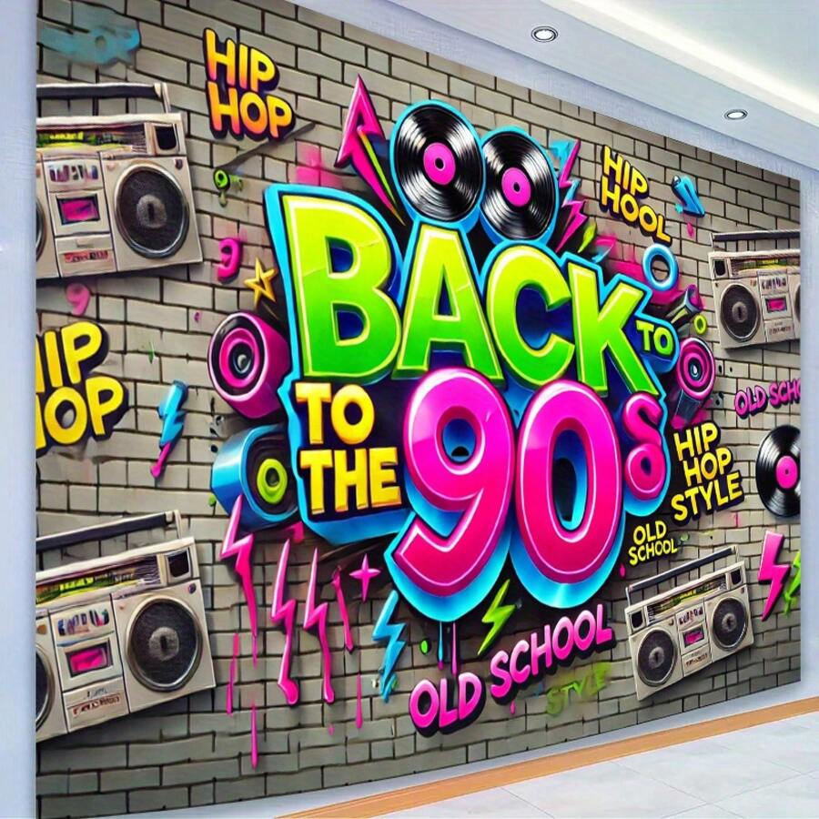 90s Hip Hop Backdrop Fabric Vi - Photography Font ulasan dan harga