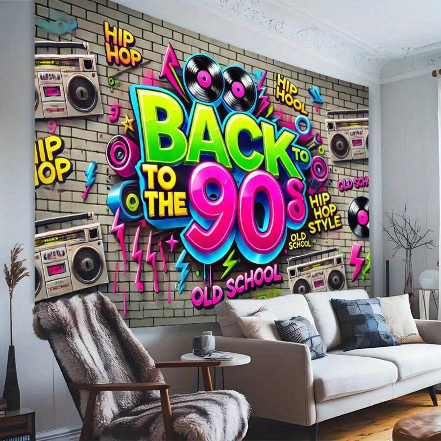 90s Hip Hop Backdrop Fabric Vi - Photography Font ulasan dan harga