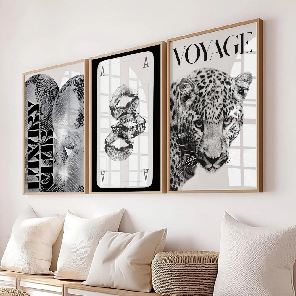 3pcs Frameless Leopard Print,B - Photography Trend ulasan dan harga