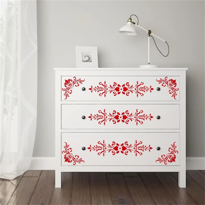 6Pcs Floral Corner Stencils fo - Photography Angle ulasan dan harga
