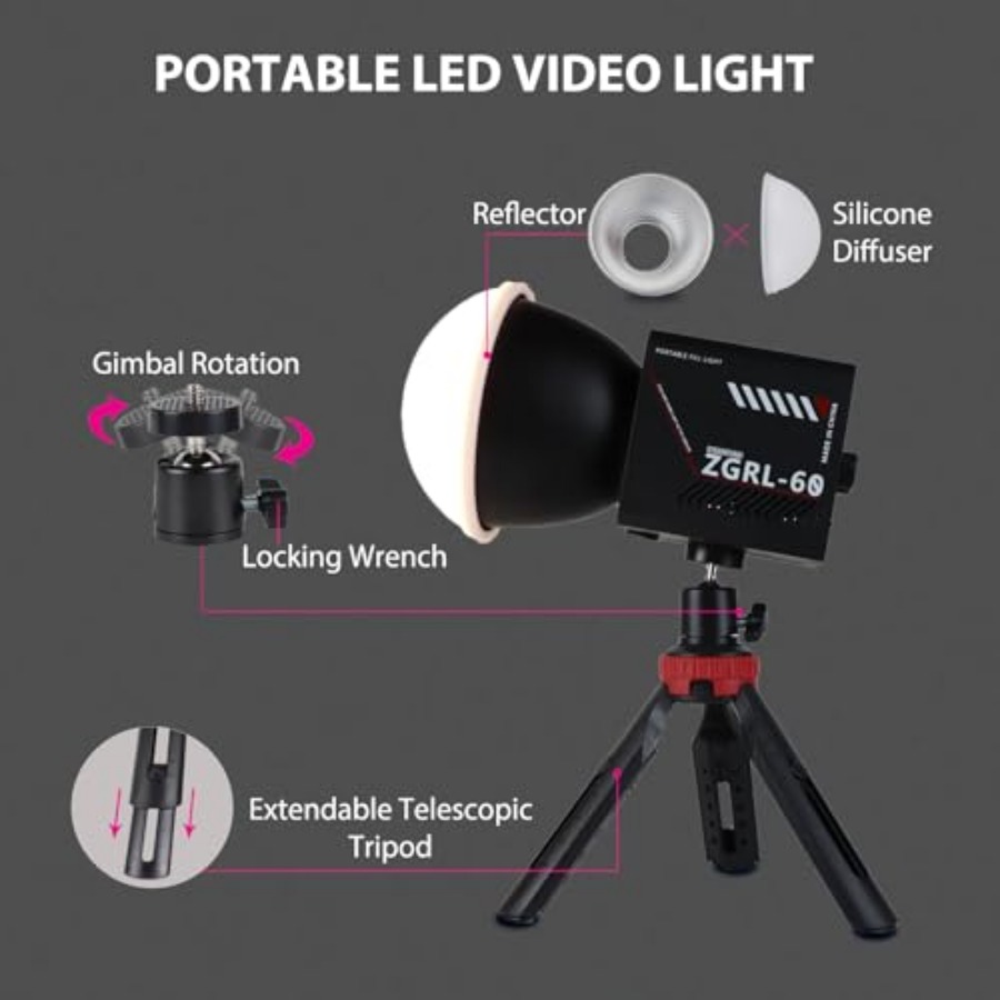 60W COB LED Video Light Handhe - Photography Video ulasan dan harga