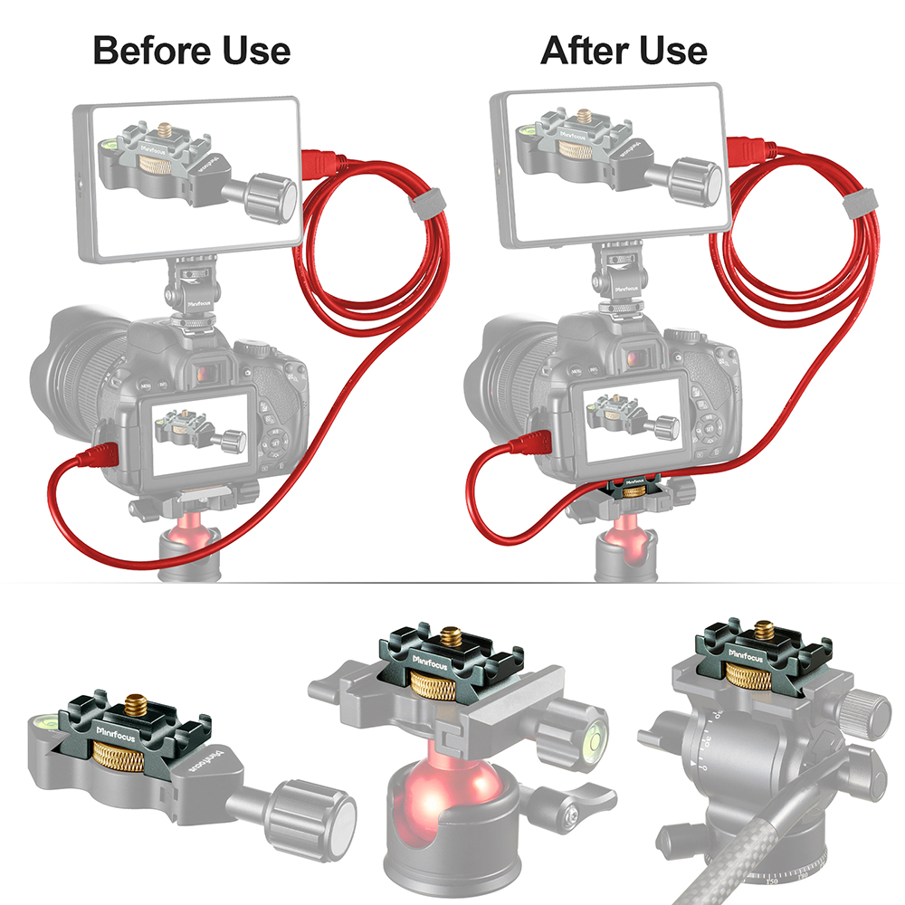 Camera Cable Clamp with Arca S - Fluid Head Tripod ulasan dan harga