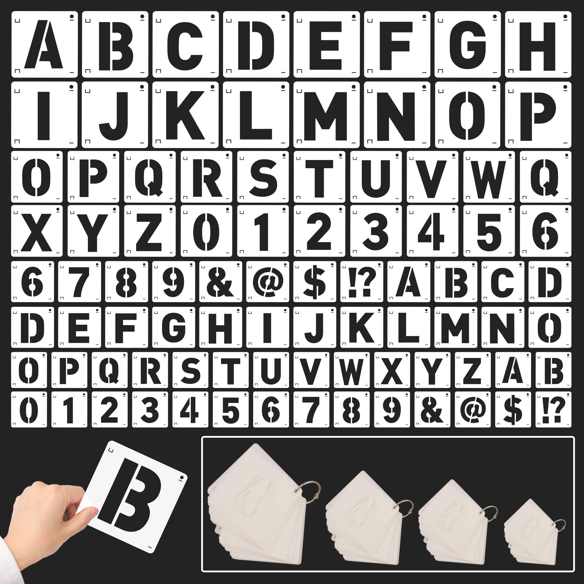 Reusable 80PCS 1/2/3/4 In Alph - Photography Font ulasan dan harga