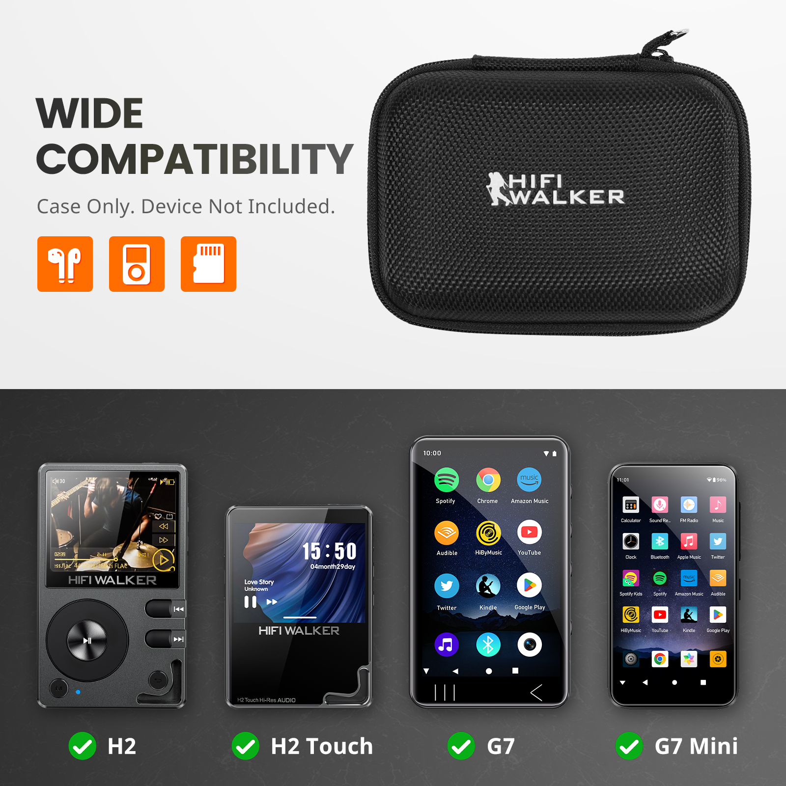 MP3 Player Case for HIFI WALKE - Memory Card Case ulasan dan harga