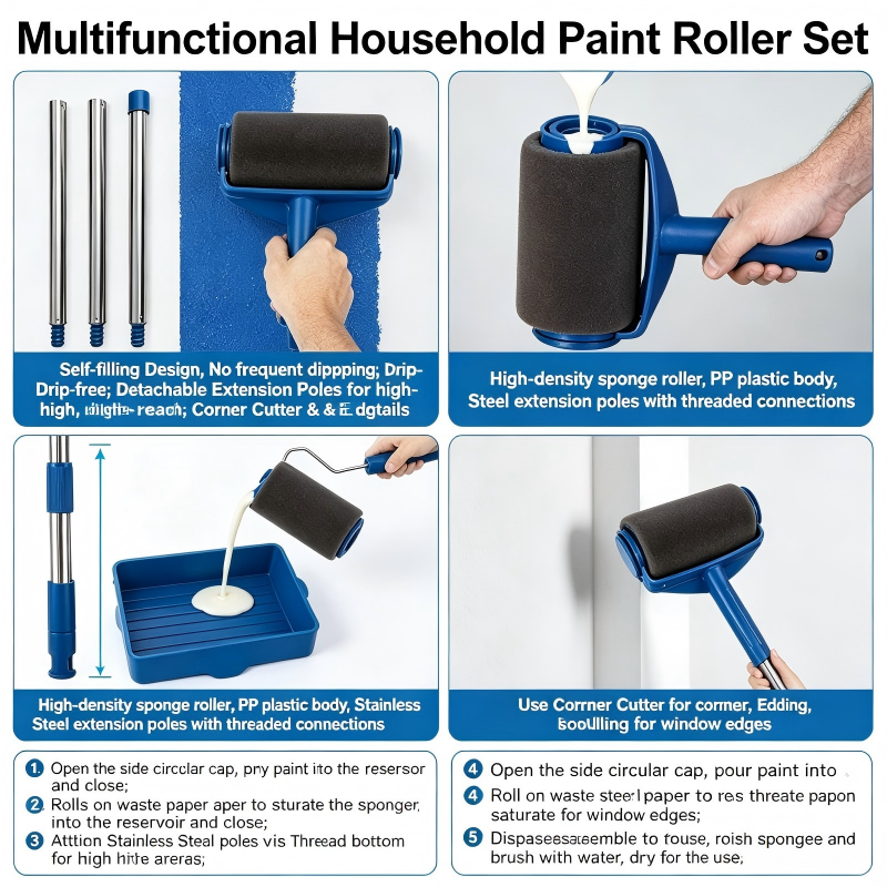 Ergonomic Paint Roller & Brush - Photography Angle ulasan dan harga