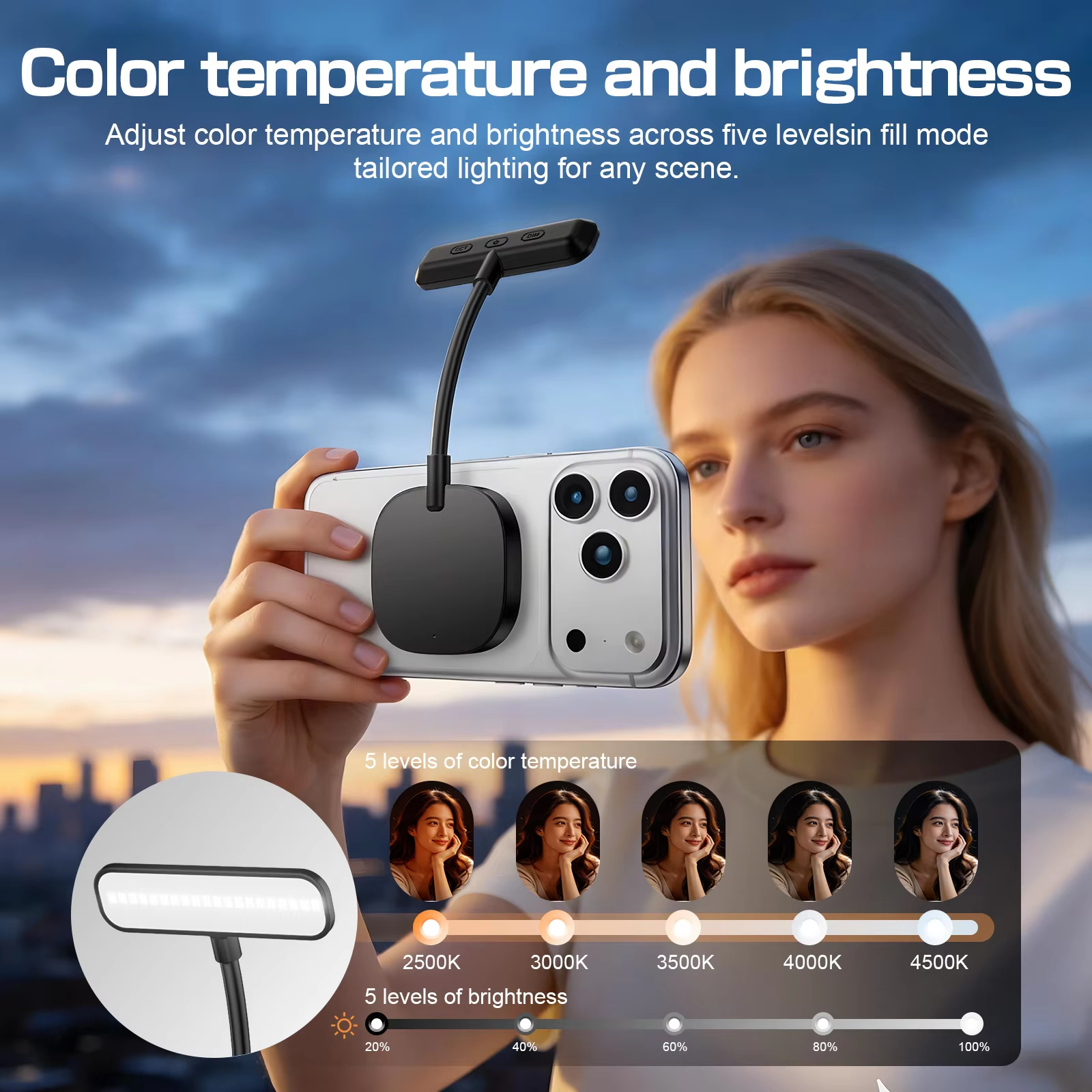 Magnetic Mobile Phone Fill Lig - Photography Video ulasan dan harga