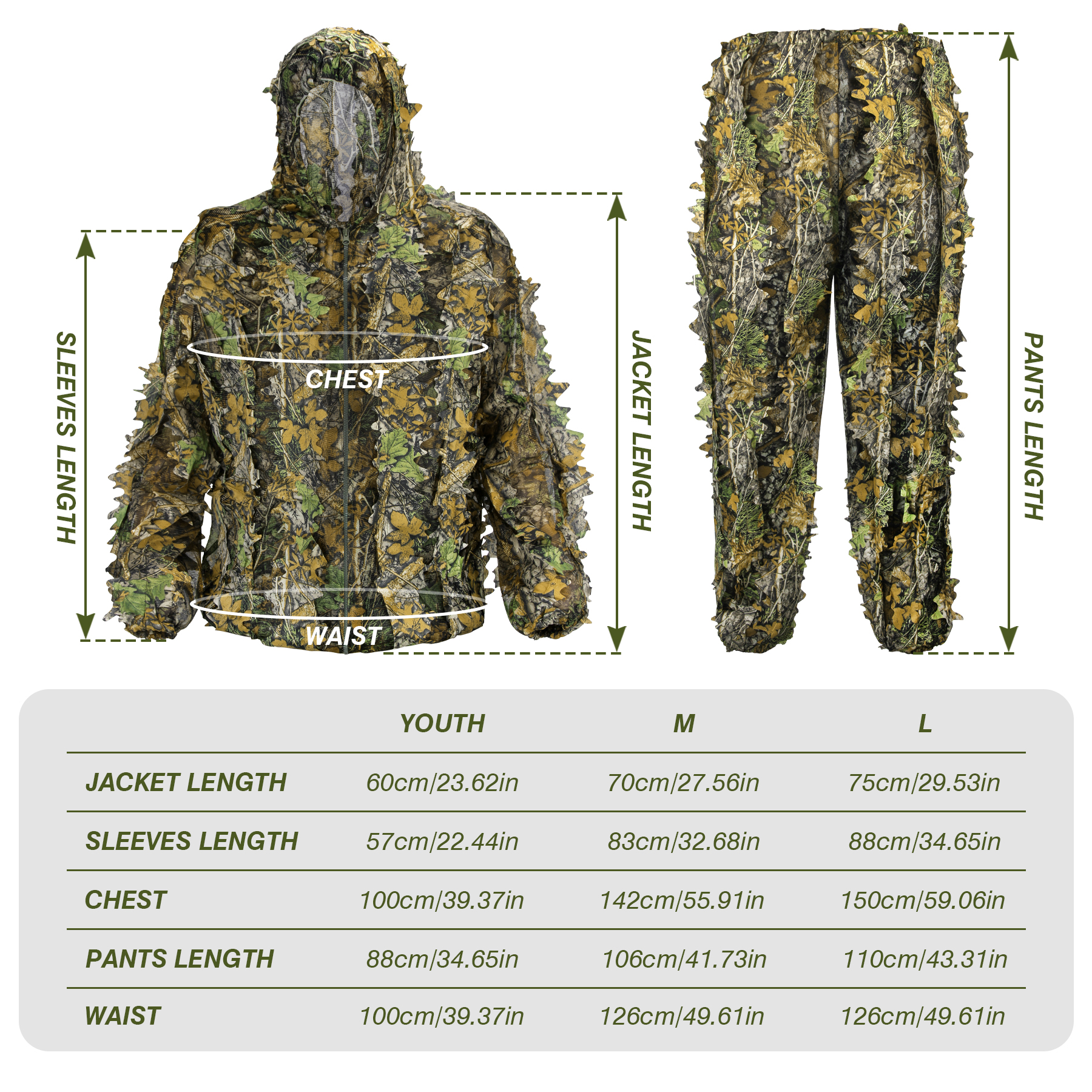 3D Camo Leaf Ghillie Suit Brea - Photography Training ulasan dan harga