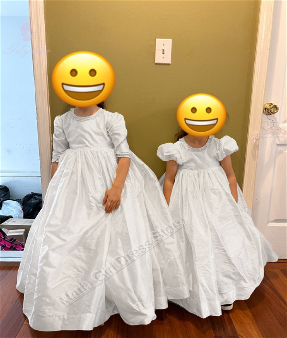 White Satin Elegant Girls Dres - Photography Contest ulasan dan harga