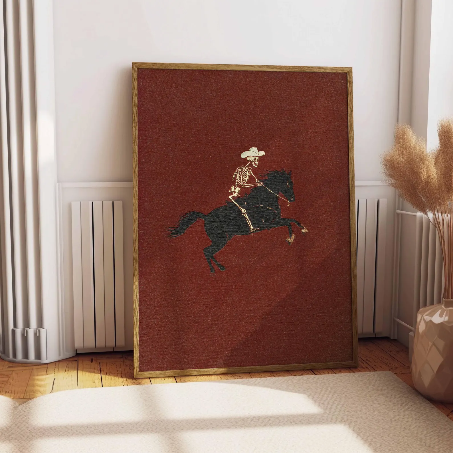 Skeleton Cowboy Illustration B - Photography Art ulasan dan harga