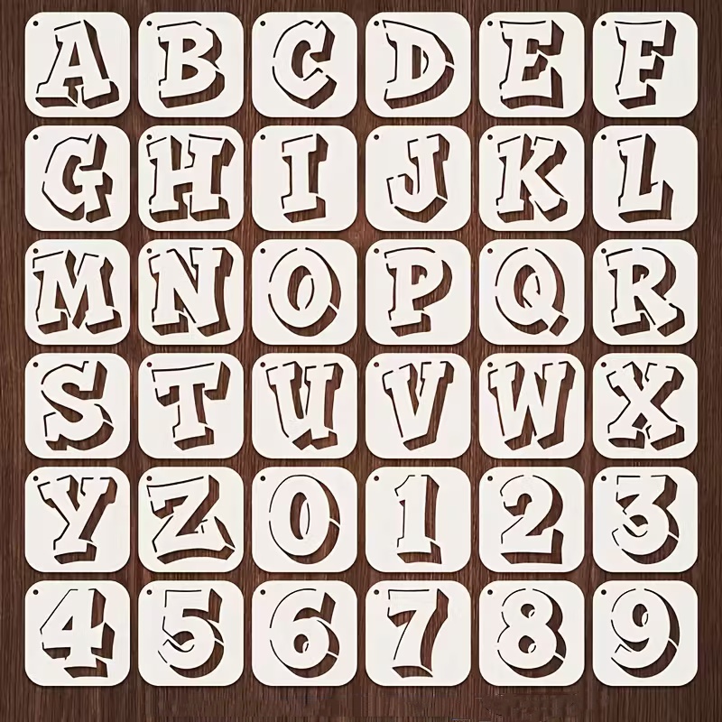 36PCS 2.95 inch Letter and Num - Photography Font ulasan dan harga