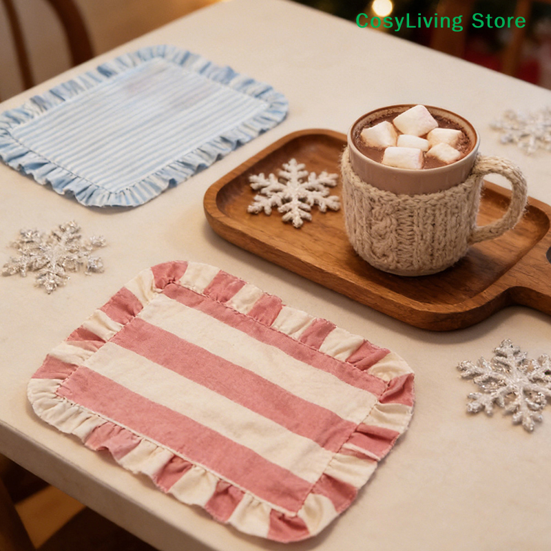 [CL]1Pc Minimalist Stripe Ruff - Photography Of Food ulasan dan harga