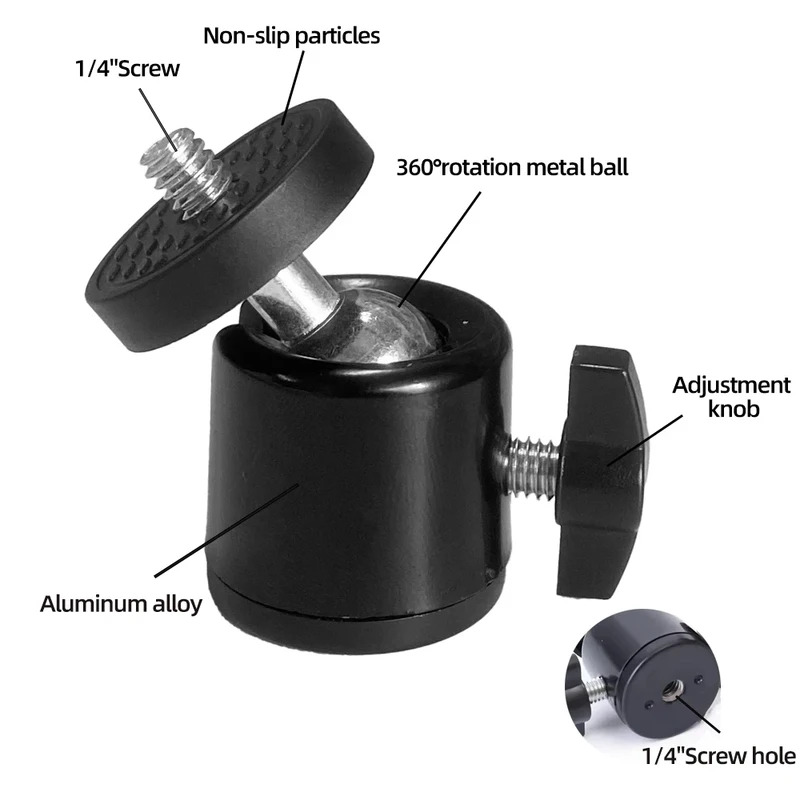 Hot Shoe 1/4 Screw Hole Tripod - Fluid Head Tripod ulasan dan harga